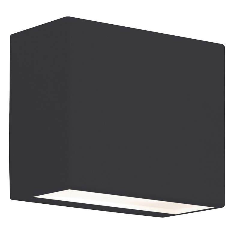 Image 1 Dakota 4 inch High Black Wall Wash LED Outdoor Wall Light