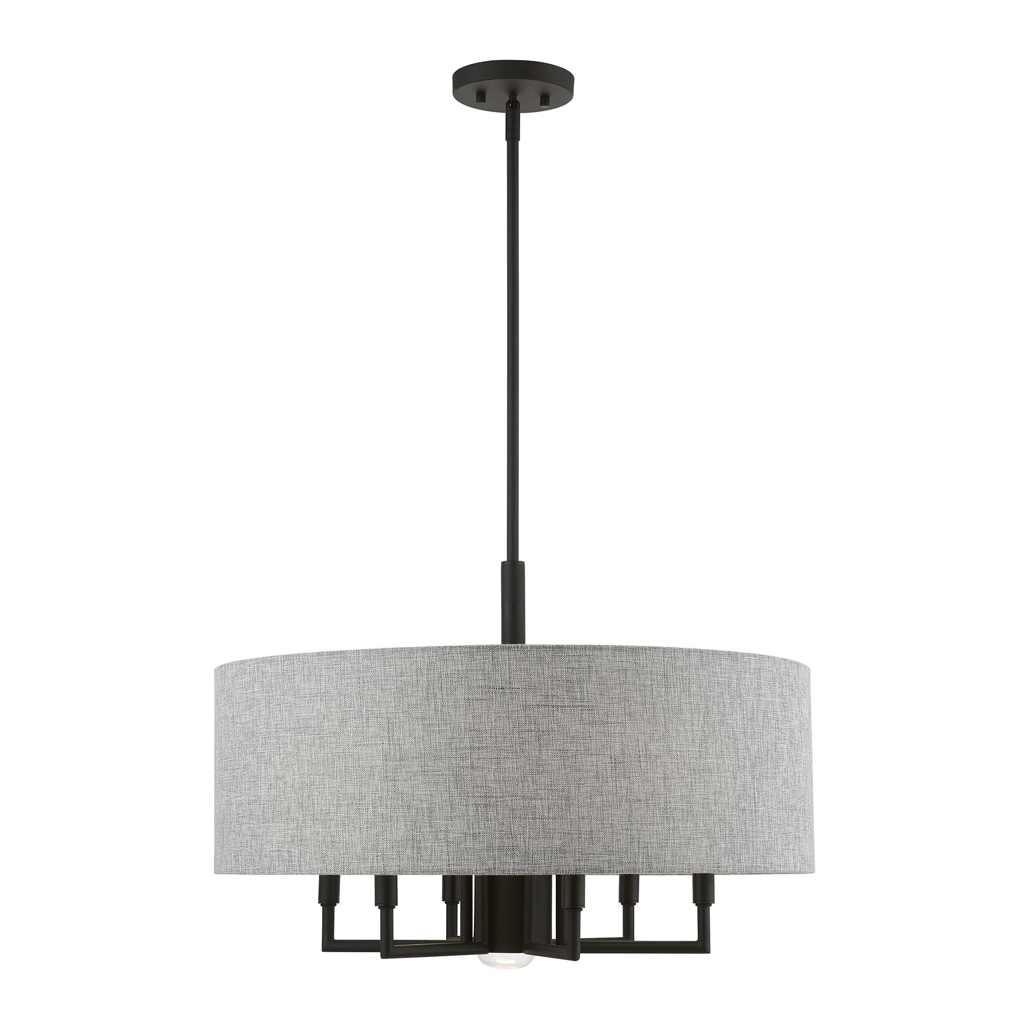 Image 3 Dakota 7 Light Black Pendant Chandelier more views