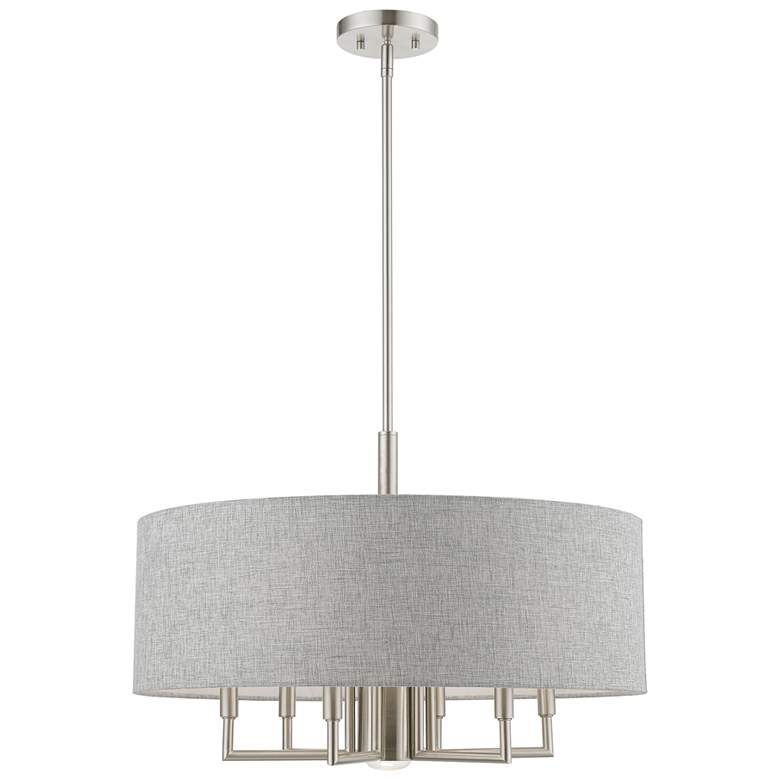 Image 1 Dakota 7 Light Brushed Nickel Pendant Chandelier
