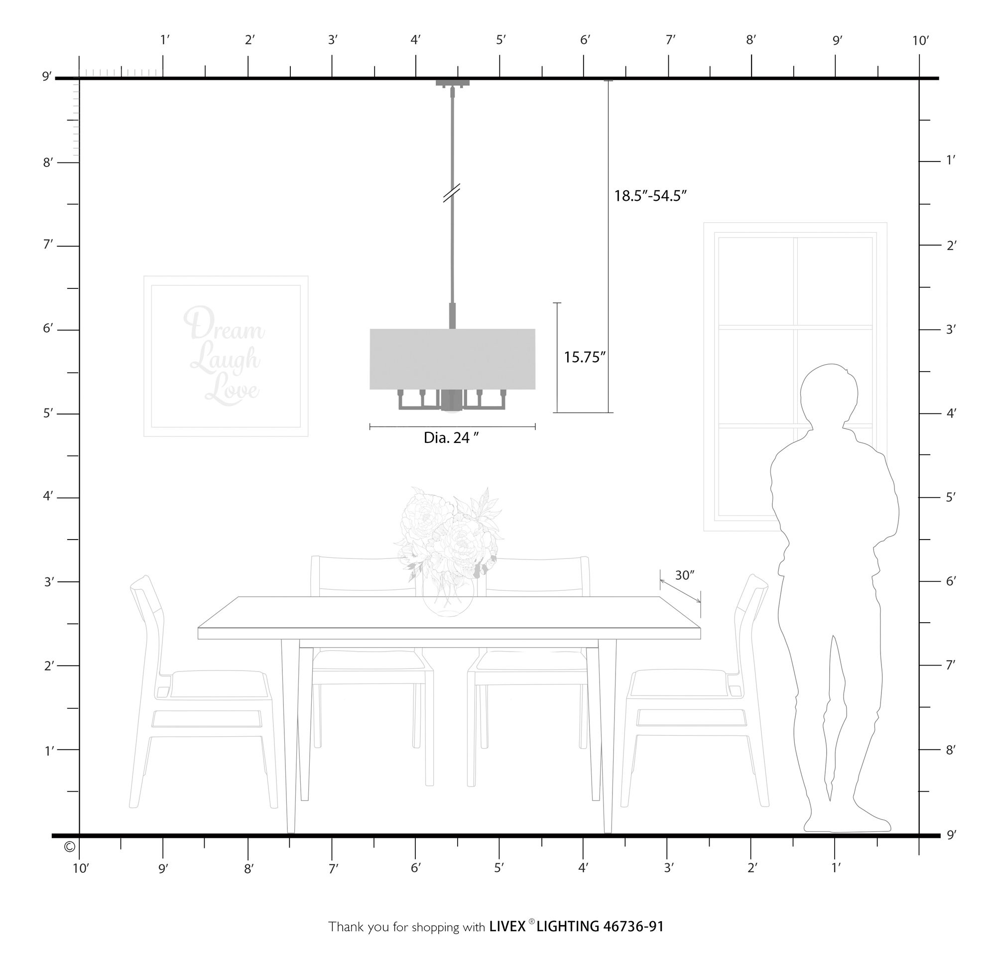 Dakota 7 Light Brushed Nickel Pendant Chandelier