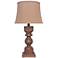 Dakota Faux Wood Stained Table Lamp