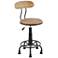 Dakota Gray Metal and Natural Wood Adjustable Task Chair