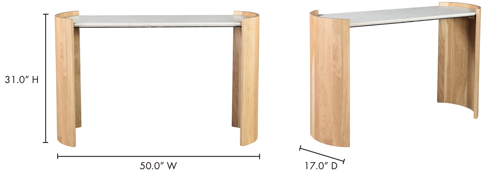 Image 6 Dala Console Table White more views
