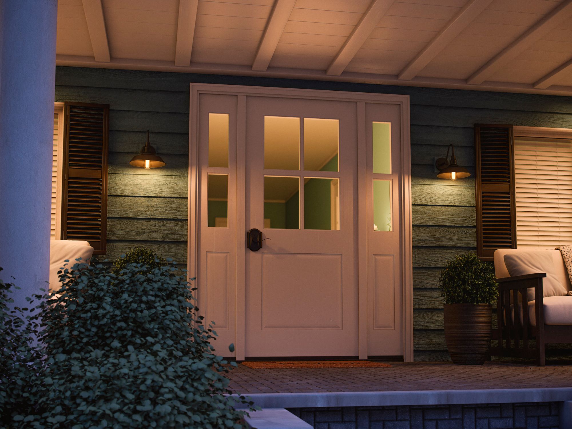 Dale 1 Light Wall Lantern BL