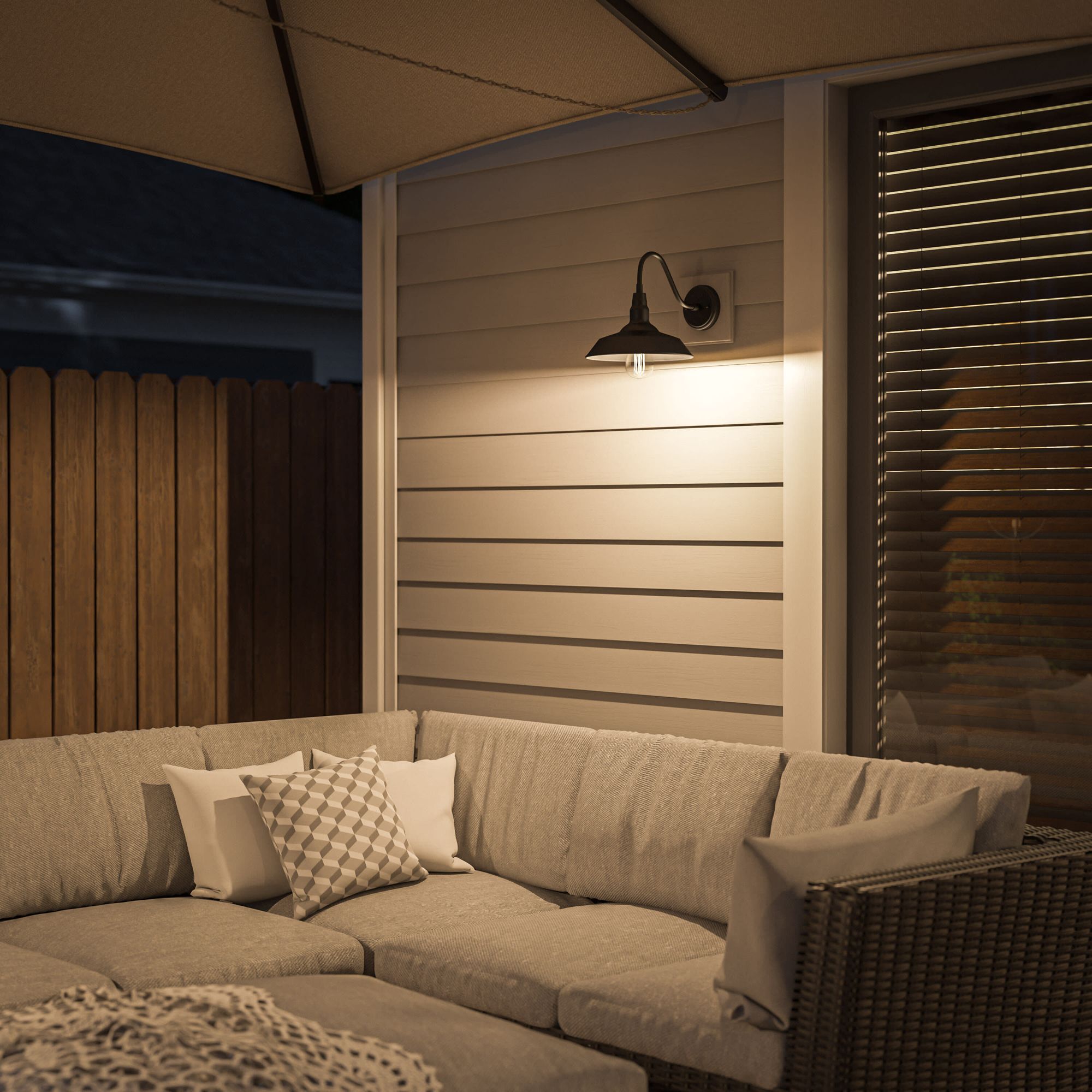 Dale 1 Light Wall Lantern BL