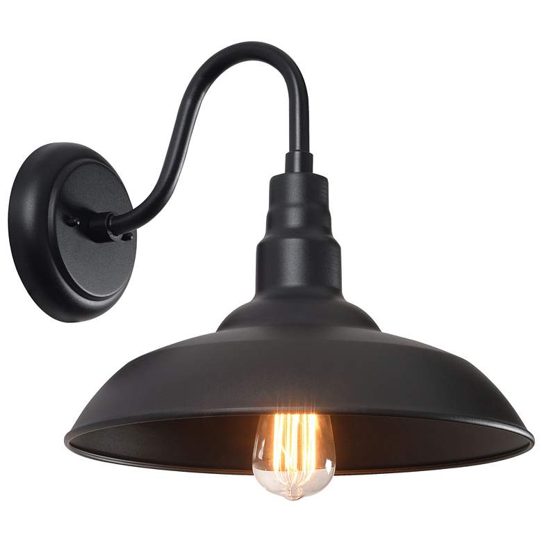 Image 1 Dale 13" High Large Black Exterior Wall Sconce