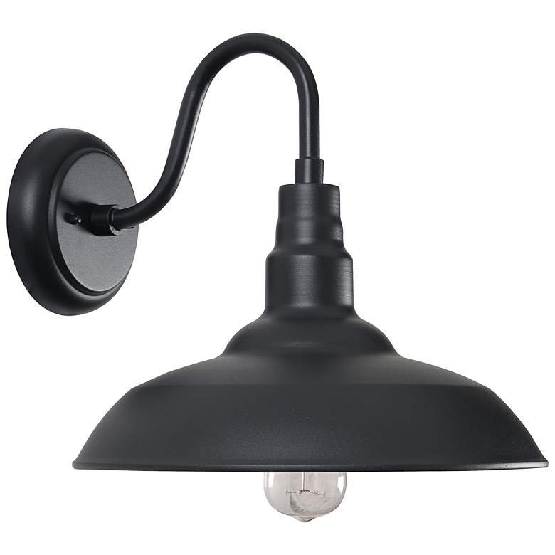 Image 2 Dale 13" High Large Black Exterior Wall Sconce more views