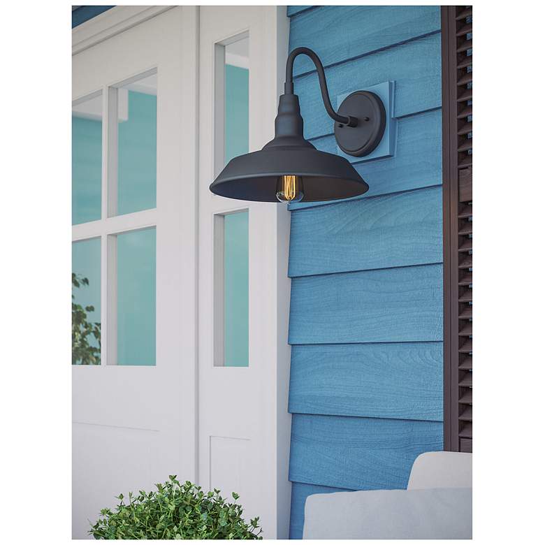 Image 7 Dale 13" High Large Black Exterior Wall Sconce more views