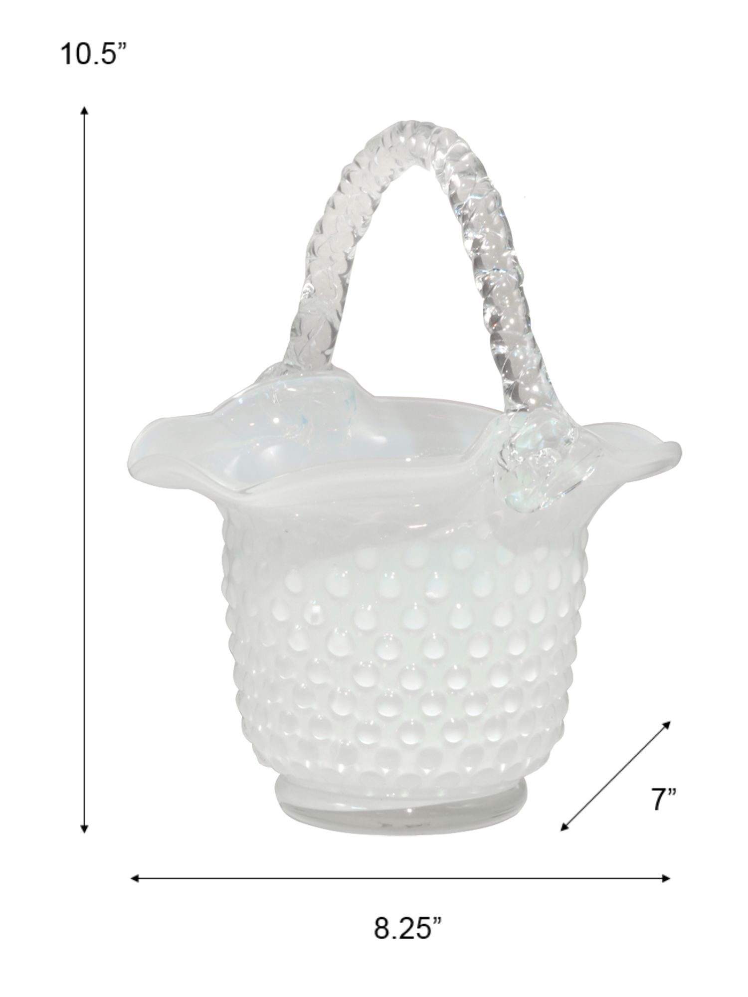 Image 3 Dale Tiffany 10.5" Tall White Basket Handcrafted Basket Sculpture more views