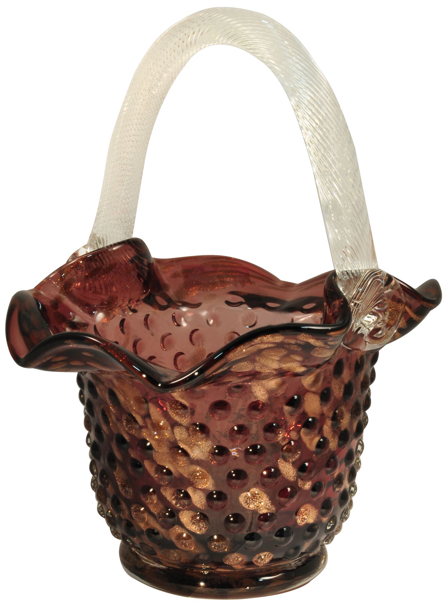 Image 2 Dale Tiffany 10.5" Tall Purple Basket Ha