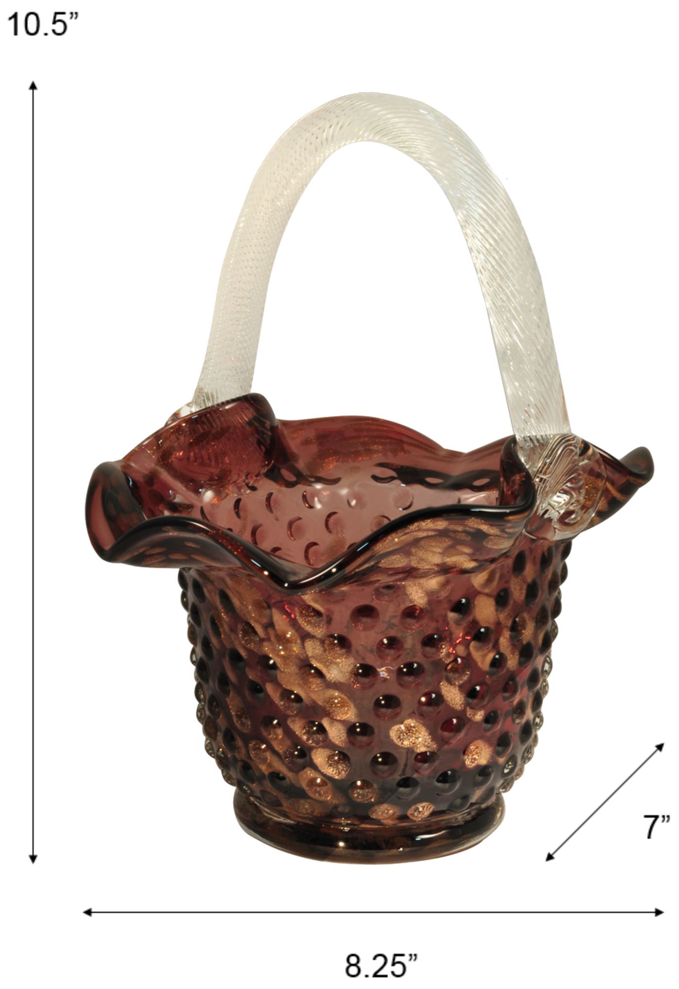 Image 3 Dale Tiffany 10.5" Tall Purple Basket Ha more views