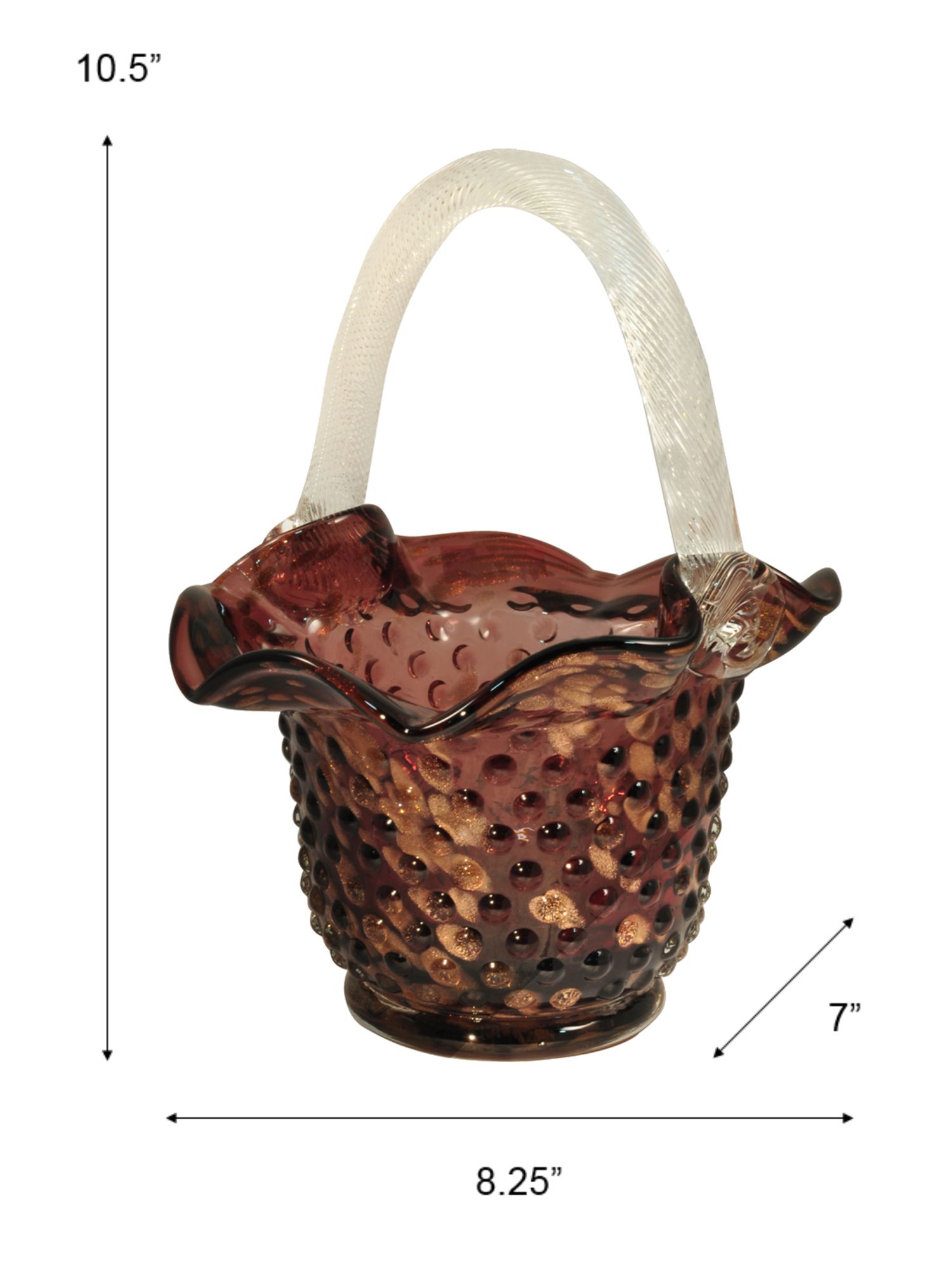 Image 4 Dale Tiffany 10.5" Tall Purple Basket Ha more views