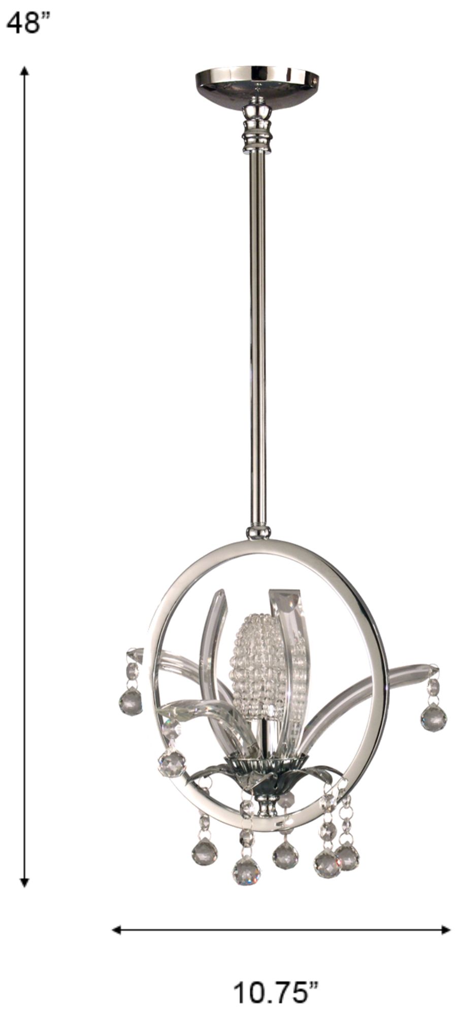 Image 3 Dale Tiffany 10.75" Wide Sullivan Crystal Mini Pendant with Beads more views