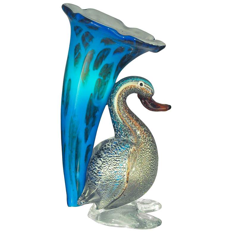 Image 1 Dale Tiffany 10 1/4 inchH Duck Lily Accent Lamp