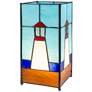 Dale Tiffany 10" Tall Lighthouse Tiffany Uplight Accent Lamp
