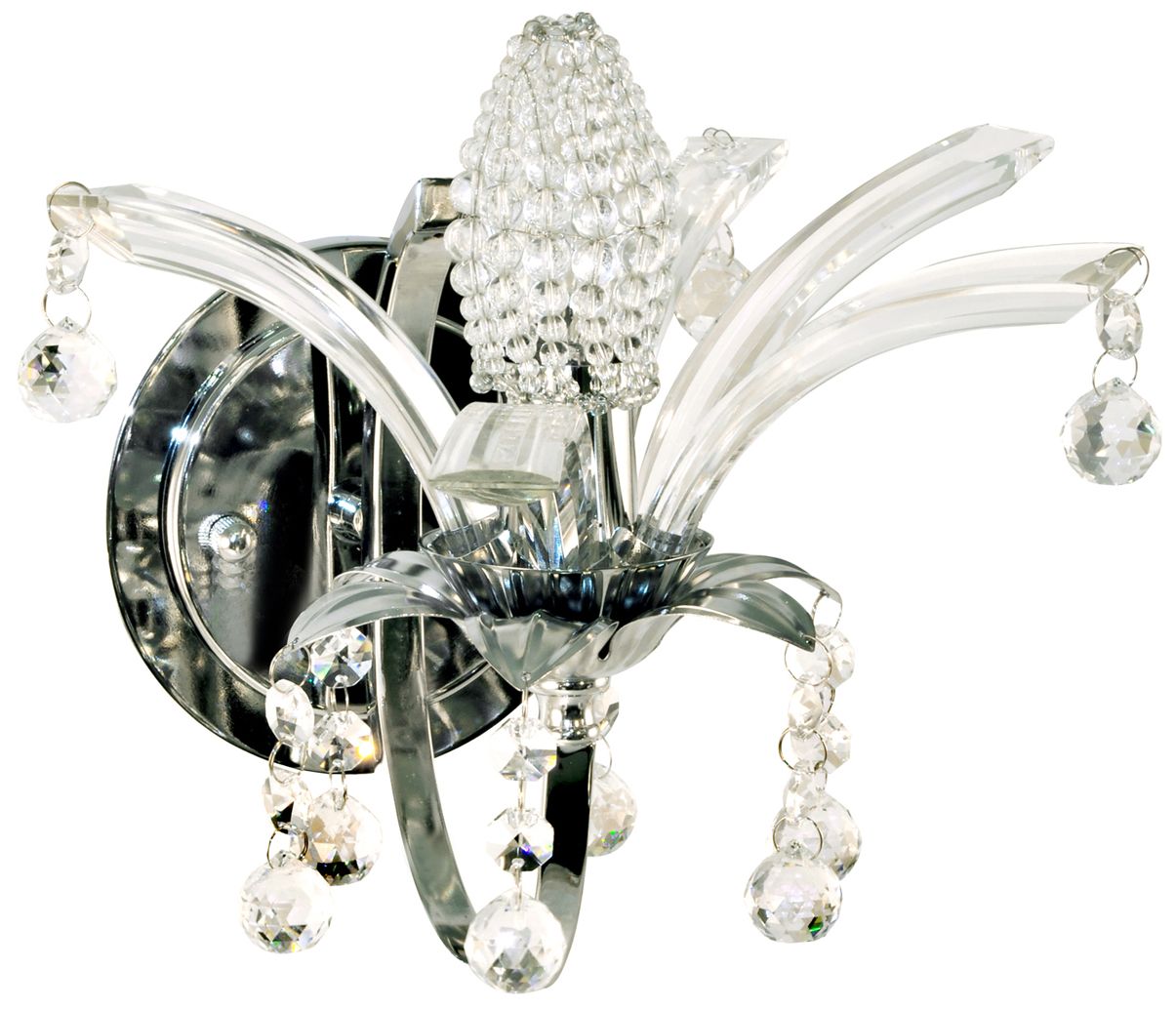 Image 2 Dale Tiffany 10" Wide Sullivan Crystal Wall Sconce with Beads