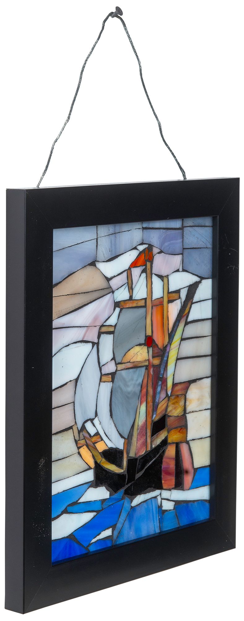 Image 3 Dale Tiffany 10" Tall Flagship Mosaic Art Glass Wall Decor / Suncatcher more views