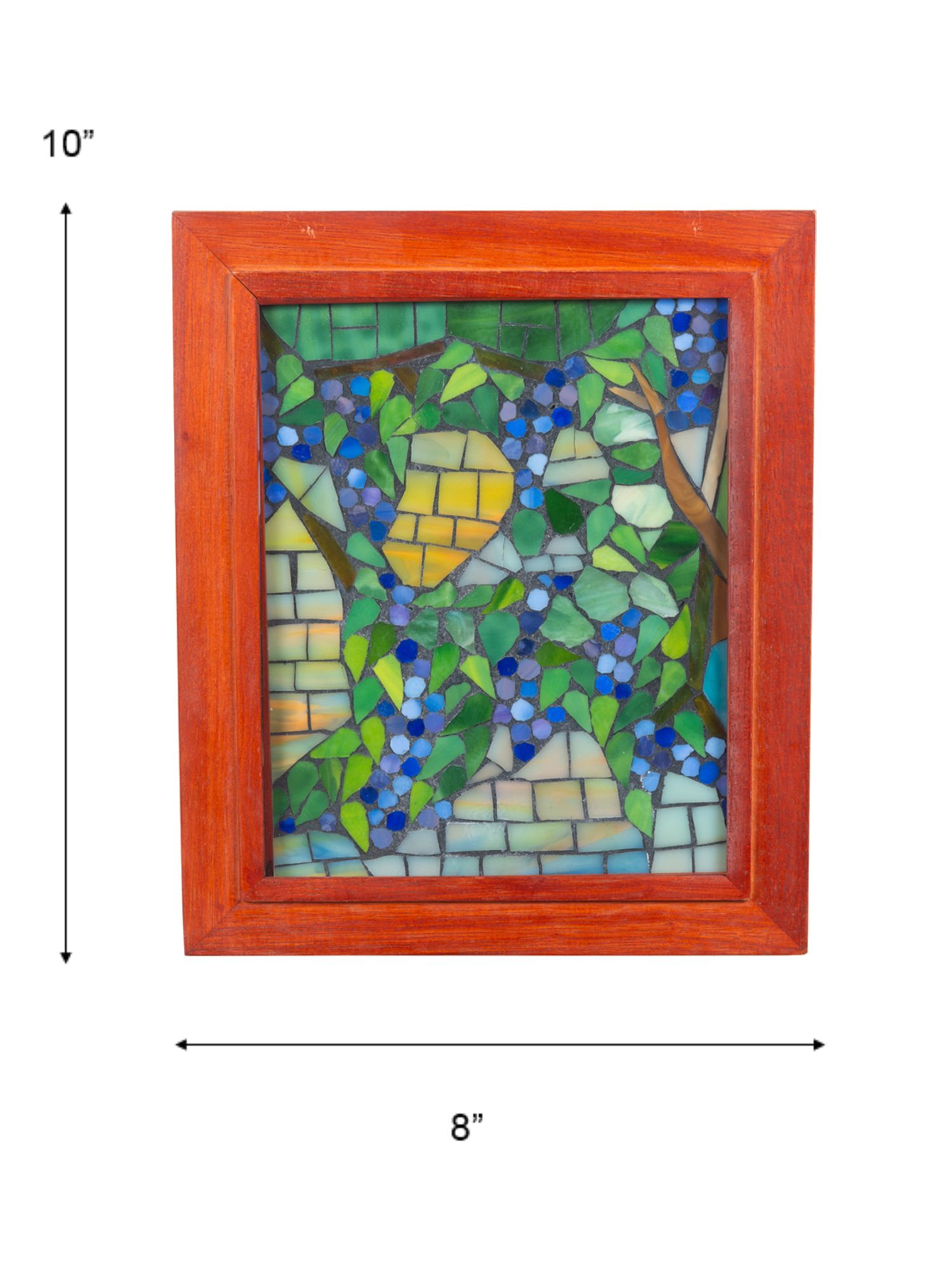 Image 3 Dale Tiffany 10" Tall Grapevine Mosaic Art Glass Wall Decor / Suncatcher more views