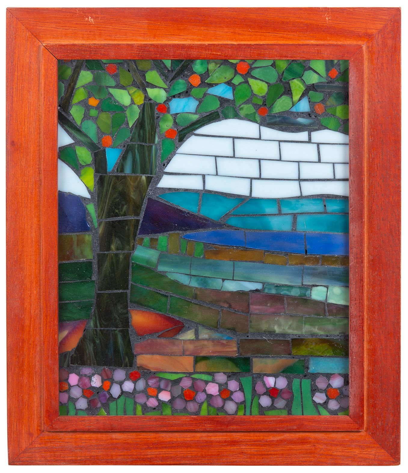 Image 2 Dale Tiffany 10" Tall Mt Mansfield Mosaic Art Glass Wall Decor / Suncatcher