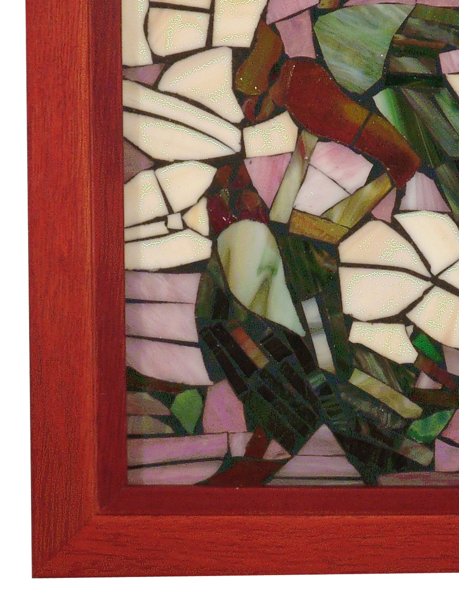 Image 5 Dale Tiffany 10" Tall Parrots Mosaic Art Glass Wall Decor / Suncatcher more views
