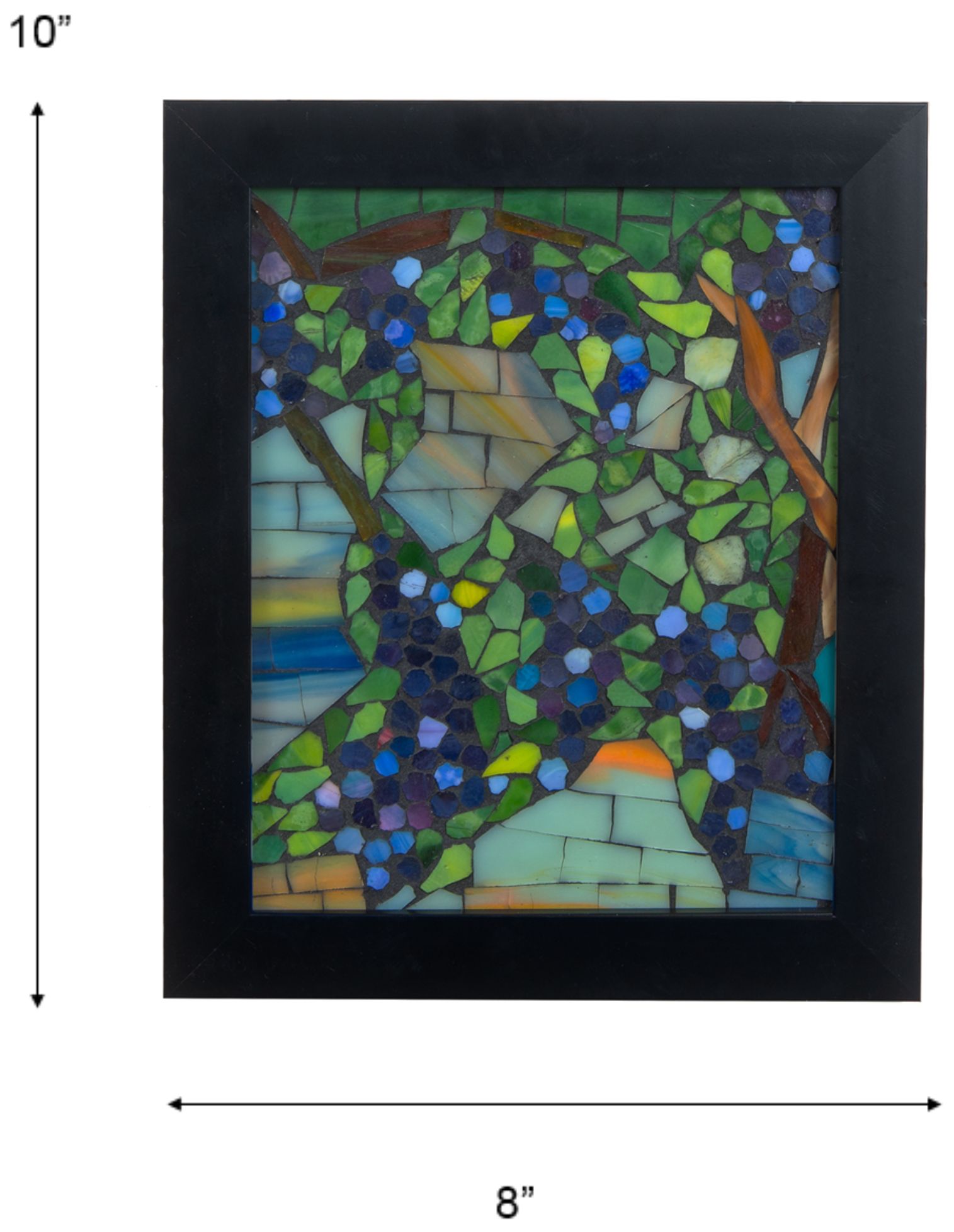 Image 4 Dale Tiffany 10" Tall Wisteria Mosaic Art Glass Wall Decor / Suncatcher more views