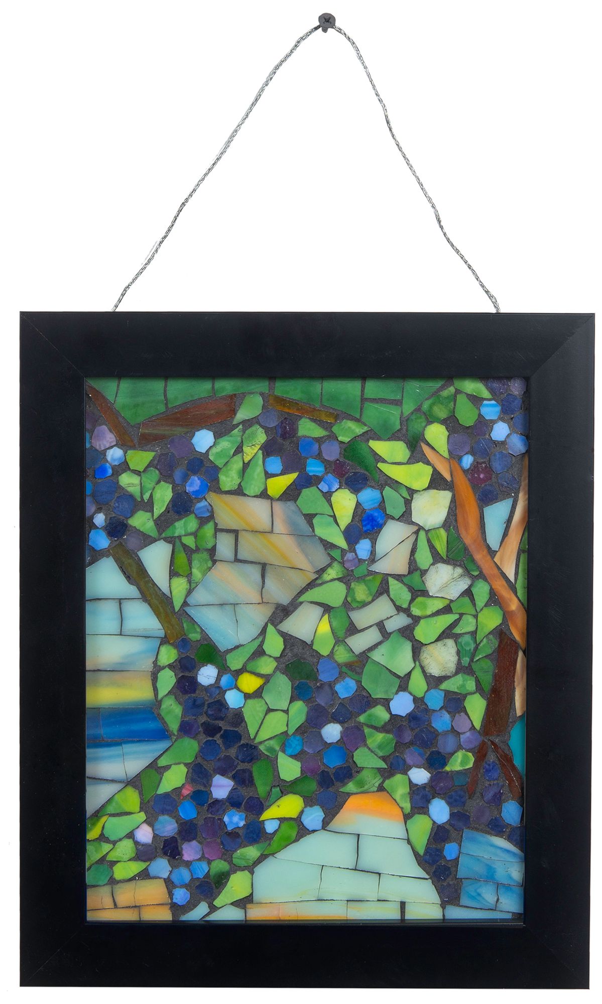 Image 6 Dale Tiffany 10" Tall Wisteria Mosaic Art Glass Wall Decor / Suncatcher more views