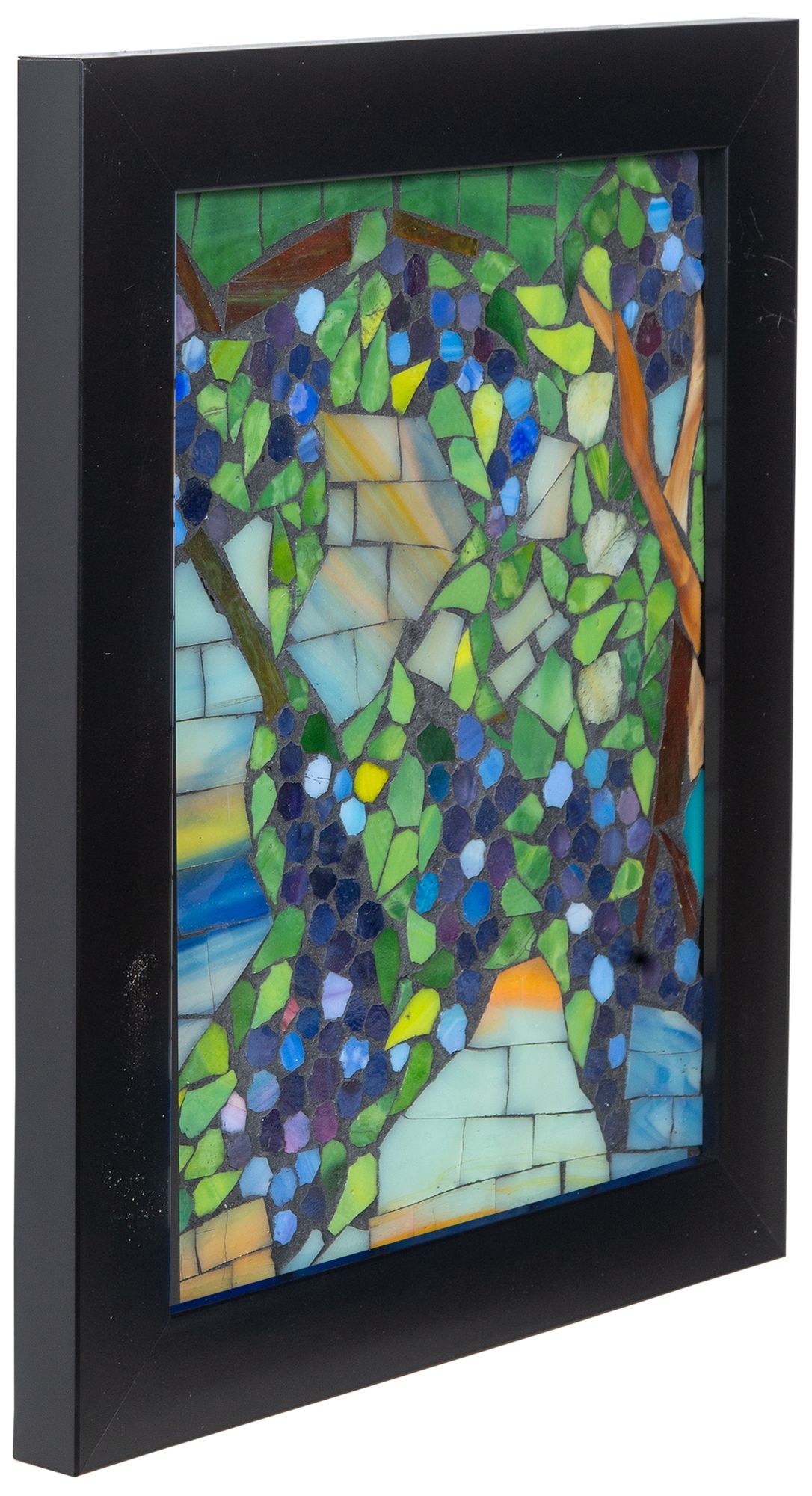 Image 7 Dale Tiffany 10" Tall Wisteria Mosaic Art Glass Wall Decor / Suncatcher more views