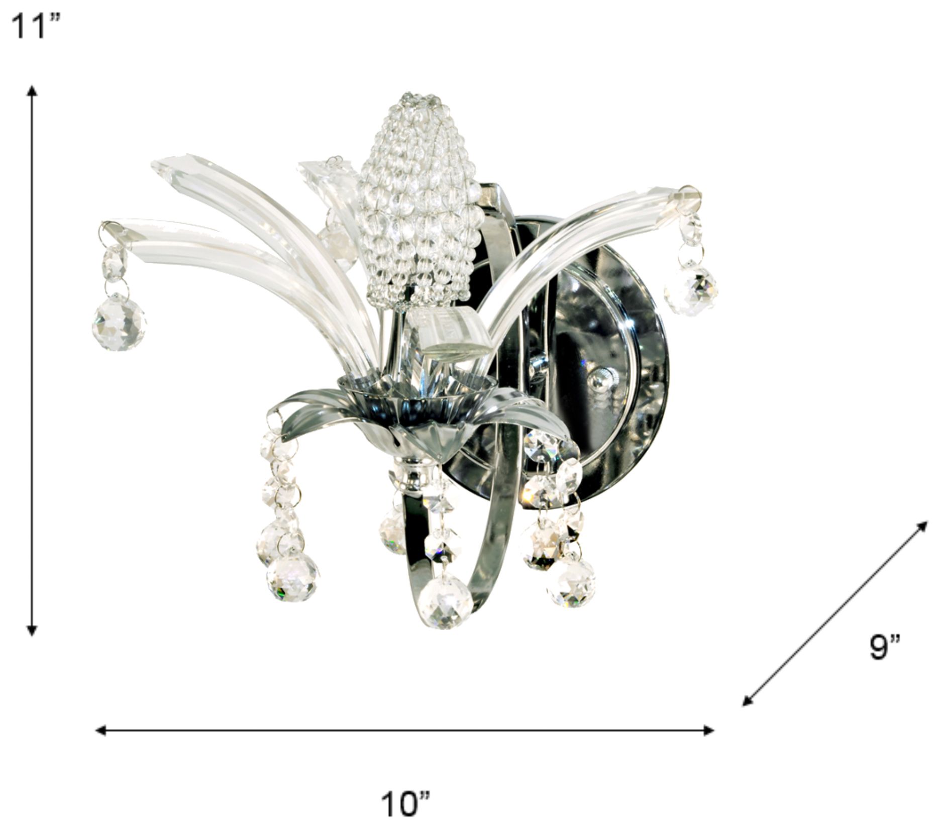 Image 3 Dale Tiffany 10" Wide Sullivan Crystal Wall Sconce with Beads more views