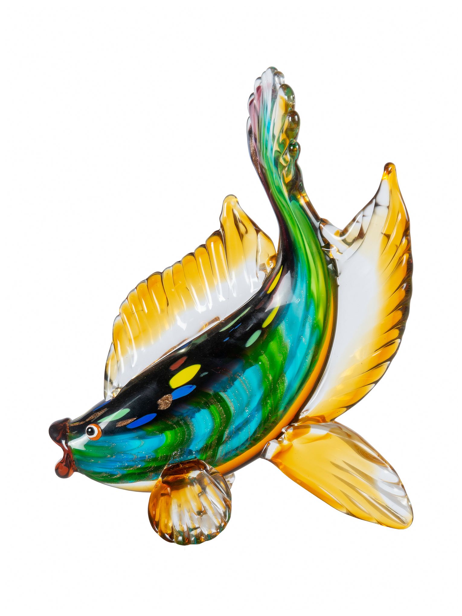 Image 2 Dale Tiffany 11.5" Tall Bavaro Fish Handcrafted Art Glass Figurine