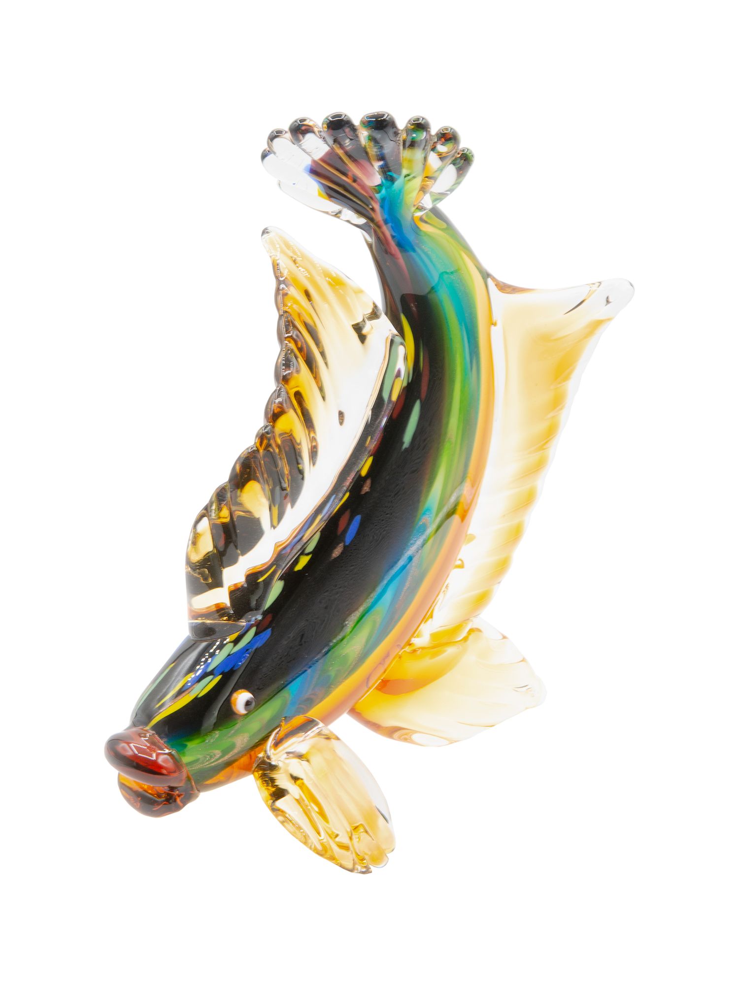 Image 5 Dale Tiffany 11.5" Tall Bavaro Fish Handcrafted Art Glass Figurine more views