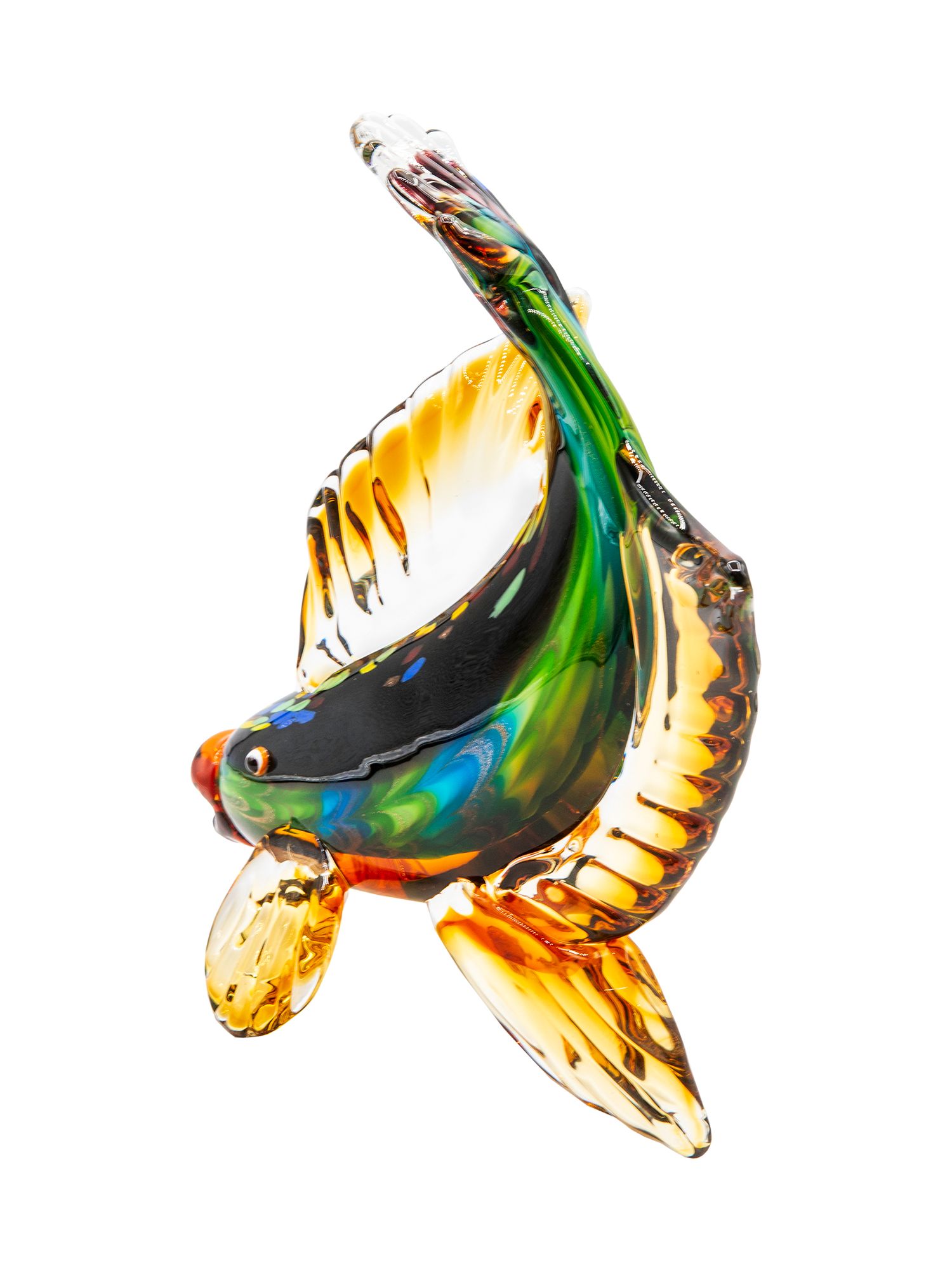 Image 6 Dale Tiffany 11.5" Tall Bavaro Fish Handcrafted Art Glass Figurine more views