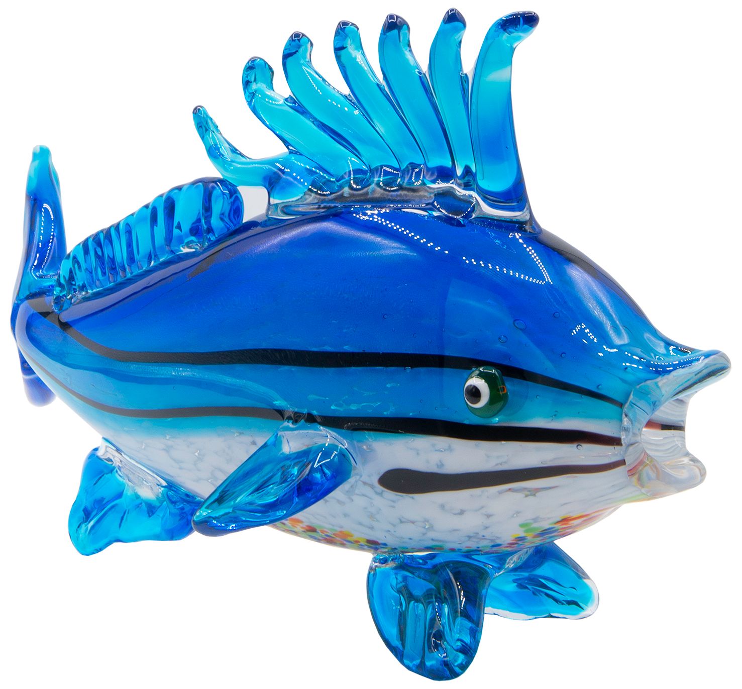 Image 5 Dale Tiffany 11.5" Tall Coronado Fish Handcrafted Art Glass Figurine more views