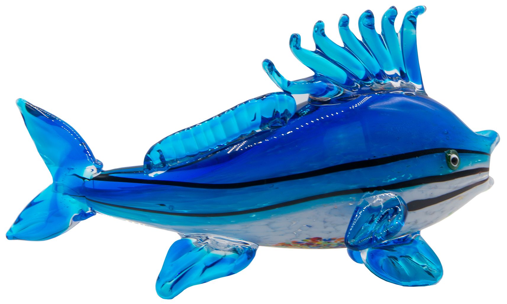 Image 6 Dale Tiffany 11.5" Tall Coronado Fish Handcrafted Art Glass Figurine more views