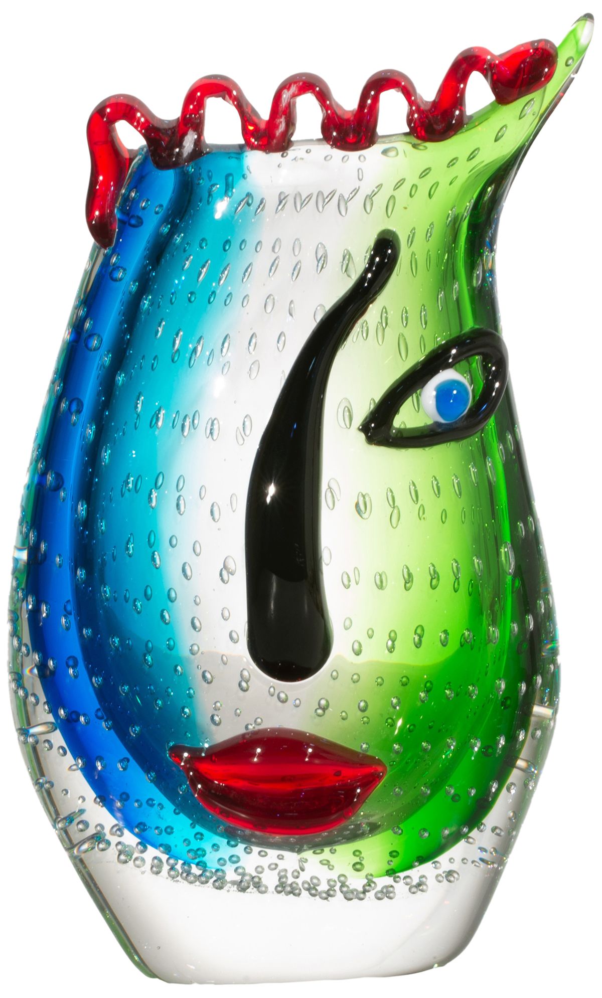 Image 2 Dale Tiffany 11.5" Tall Solange Hand Blown Art Glass Vase