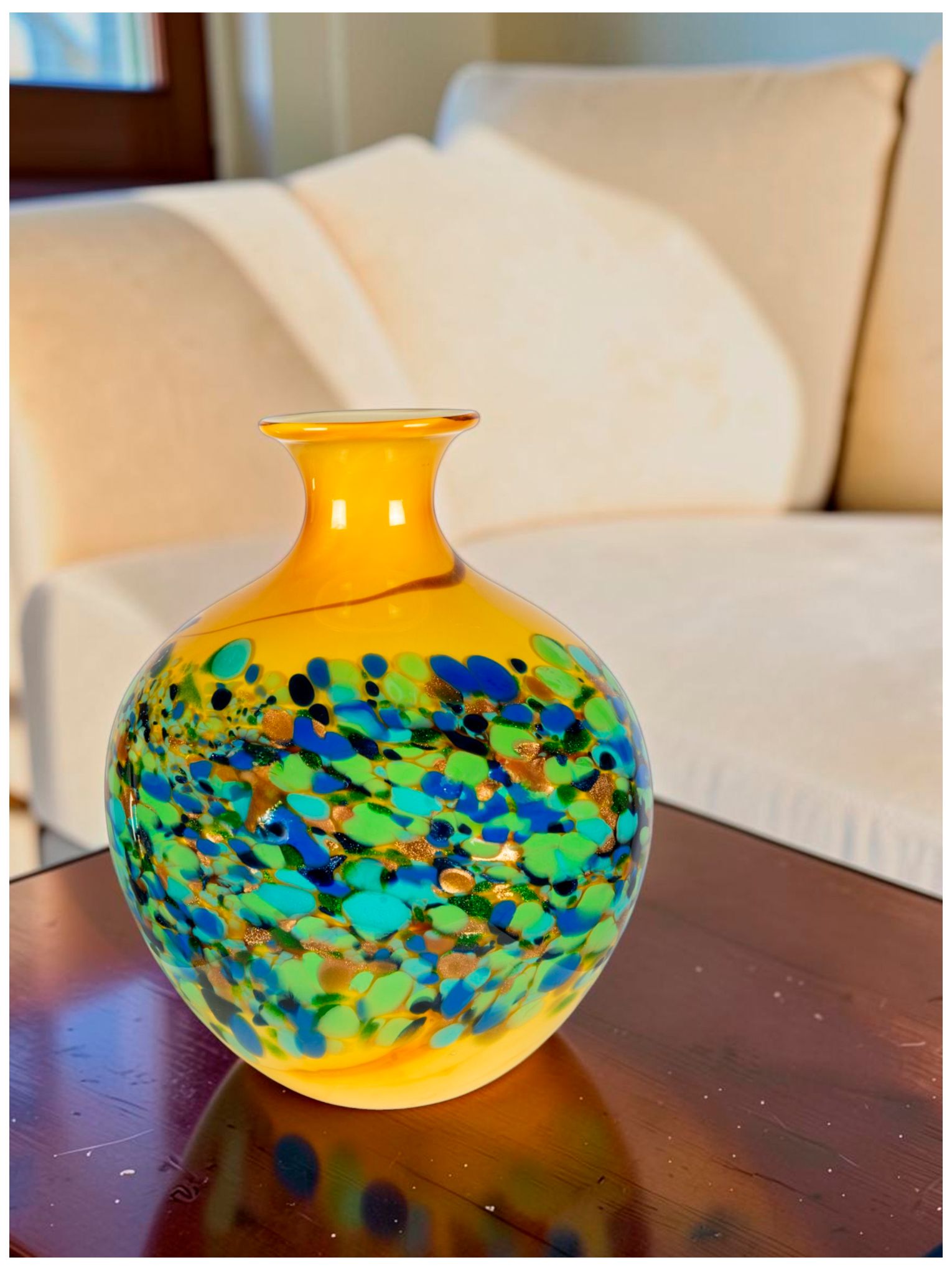 Image 2 Dale Tiffany 11.75" Tall Belmonte Hand Blown Art Glass Vase more views