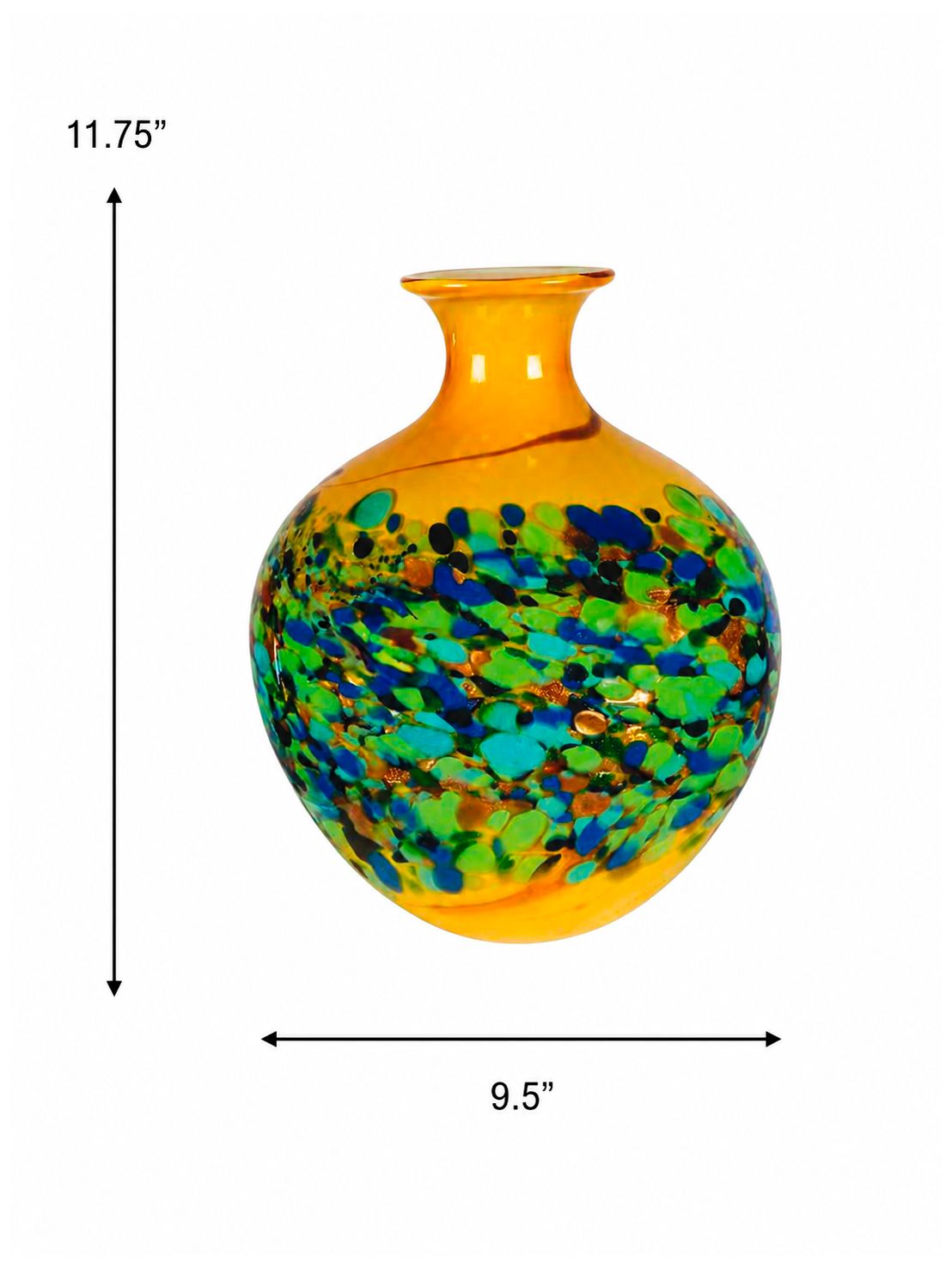 Image 3 Dale Tiffany 11.75" Tall Belmonte Hand Blown Art Glass Vase more views
