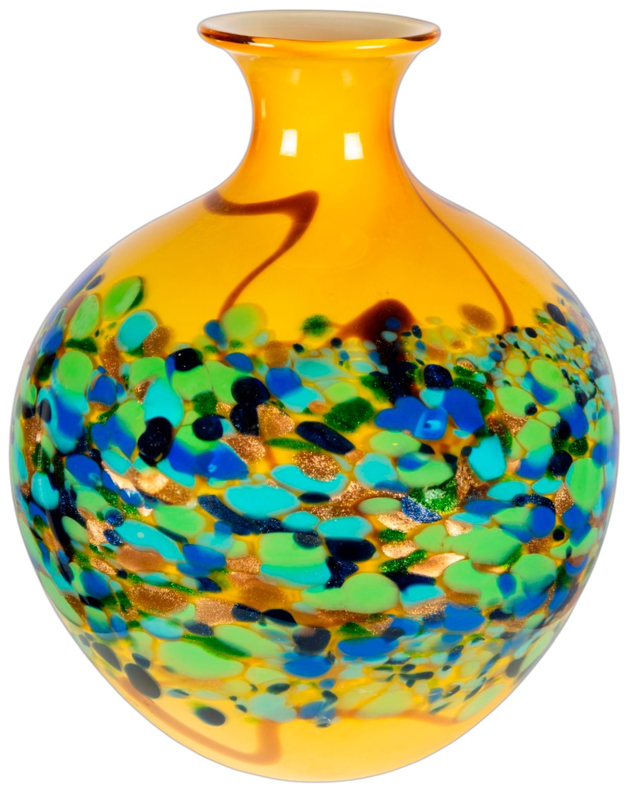 Image 4 Dale Tiffany 11.75" Tall Belmonte Hand Blown Art Glass Vase more views