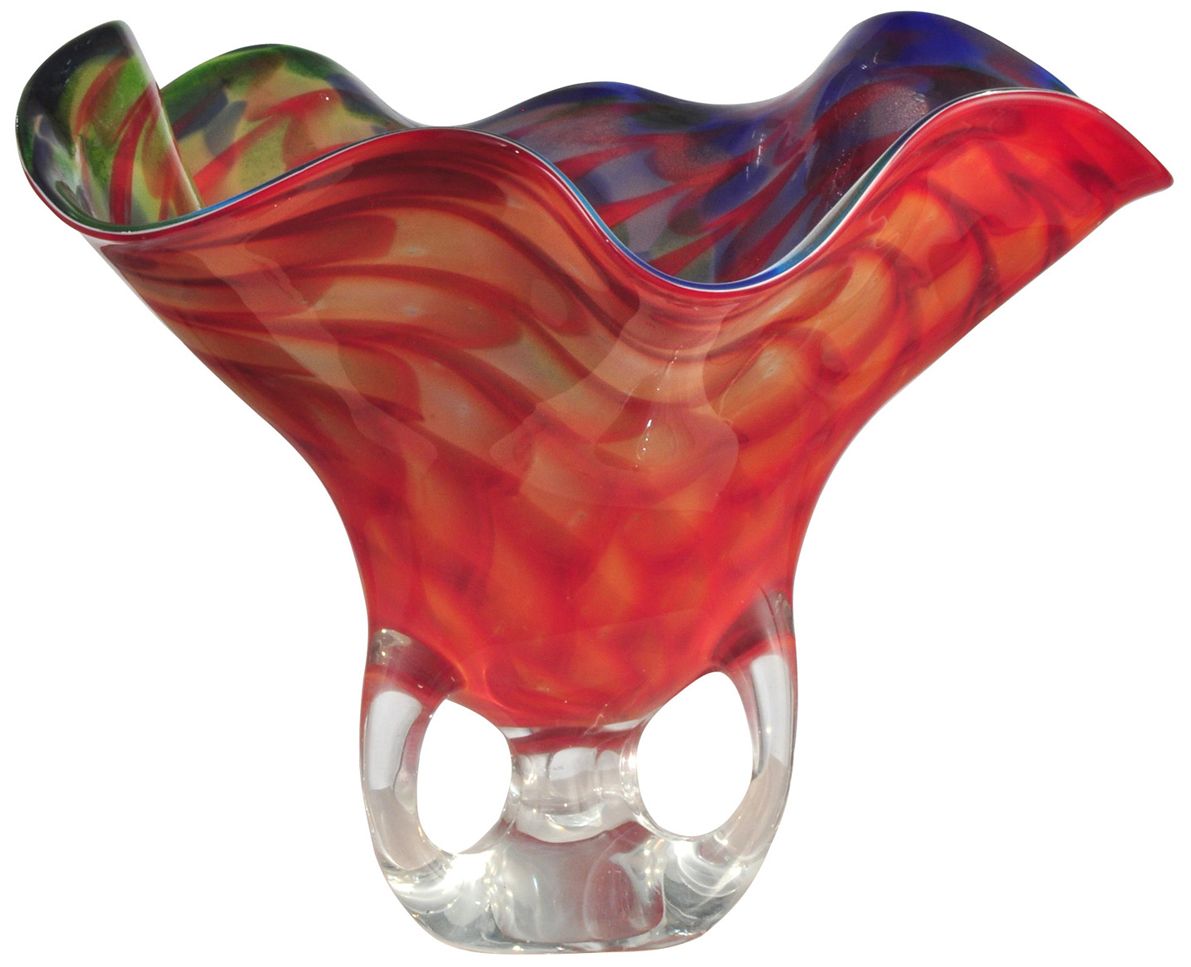 Image 2 Dale Tiffany 11.75" Tall Cieco Hand Blown Art Glass Bowl