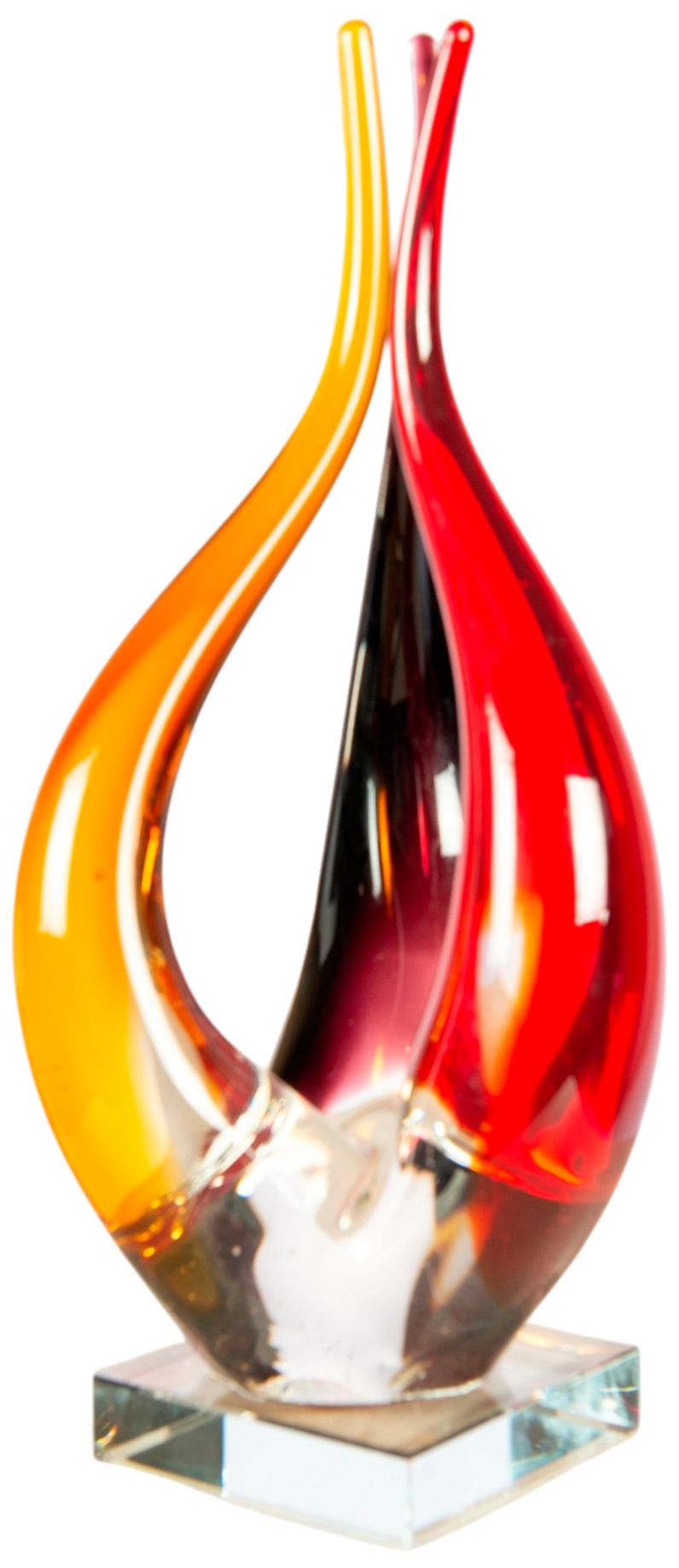 Image 4 Dale Tiffany 11.75" Tall Phoenix Flame Handcrafted Art Glass Sculpture more views