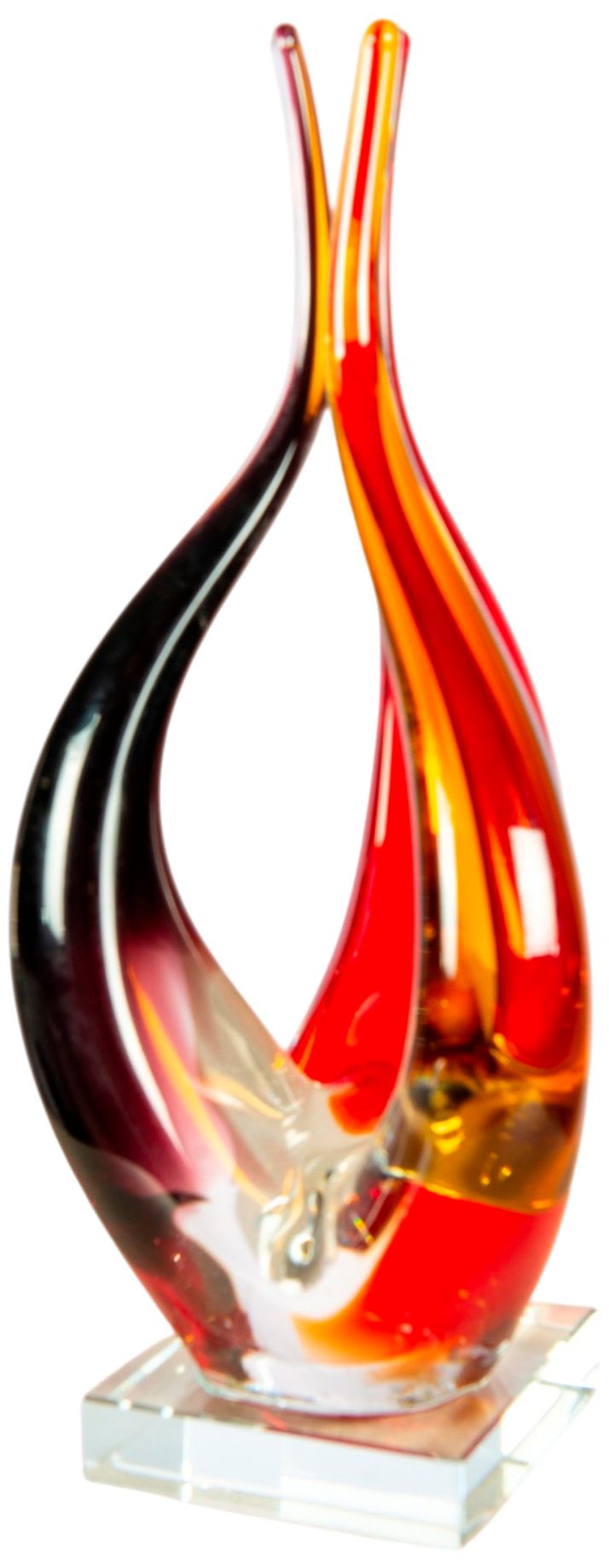 Image 5 Dale Tiffany 11.75" Tall Phoenix Flame Handcrafted Art Glass Sculpture more views