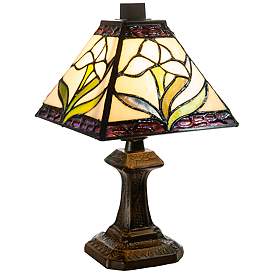 Image1 of Dale Tiffany 11" Tall Irene Mini Tiffany Accent Lamp