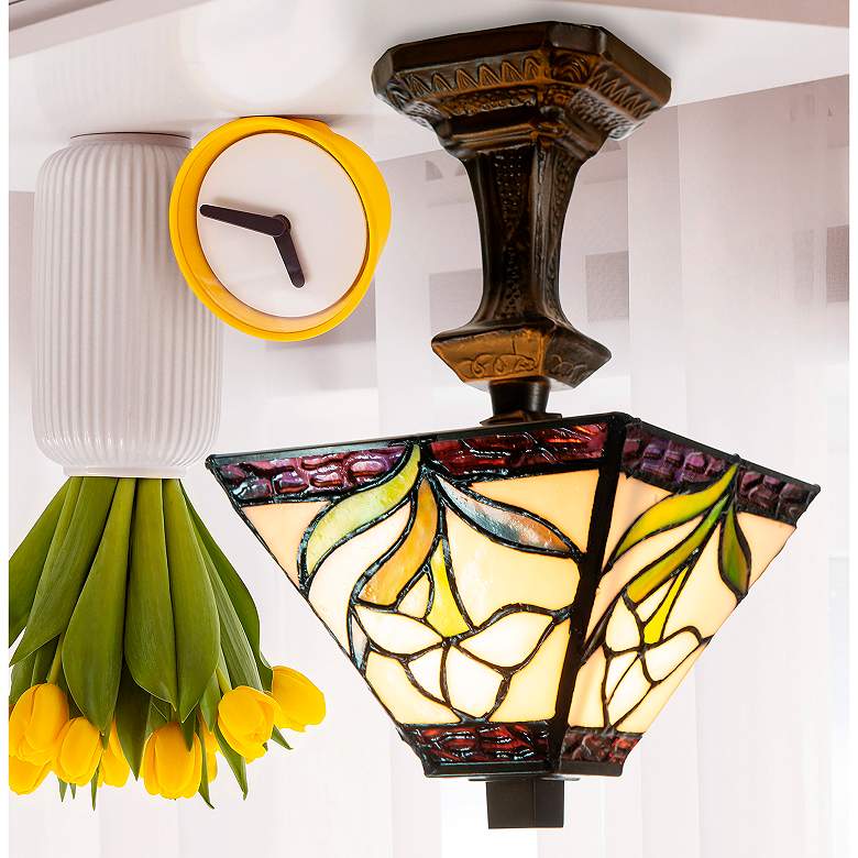 Image 1 Dale Tiffany 11" Tall Irene Mini Tiffany Accent Lamp