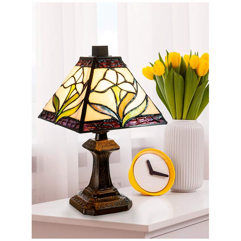 Image 3 Dale Tiffany 11" Tall Irene Mini Tiffany Accent Lamp more views