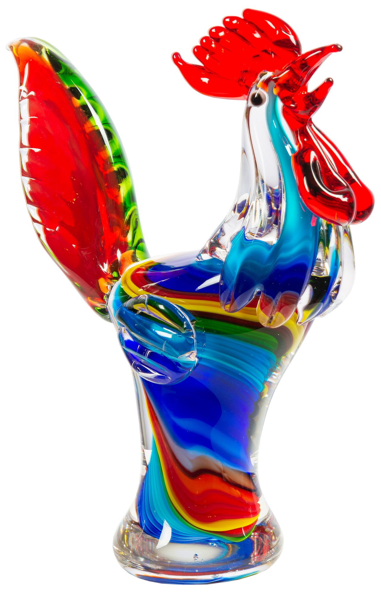 Image 5 Dale Tiffany 11" Tall Rooster Handcrafted Art Glass Figurine more views