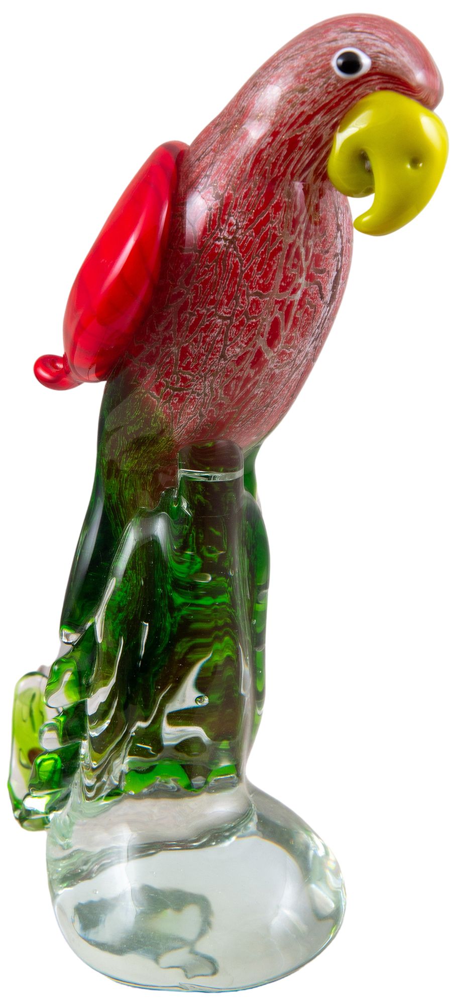 Image 2 Dale Tiffany 11" Tall Tropics Parrot Handcrafted Art Glass Figurine