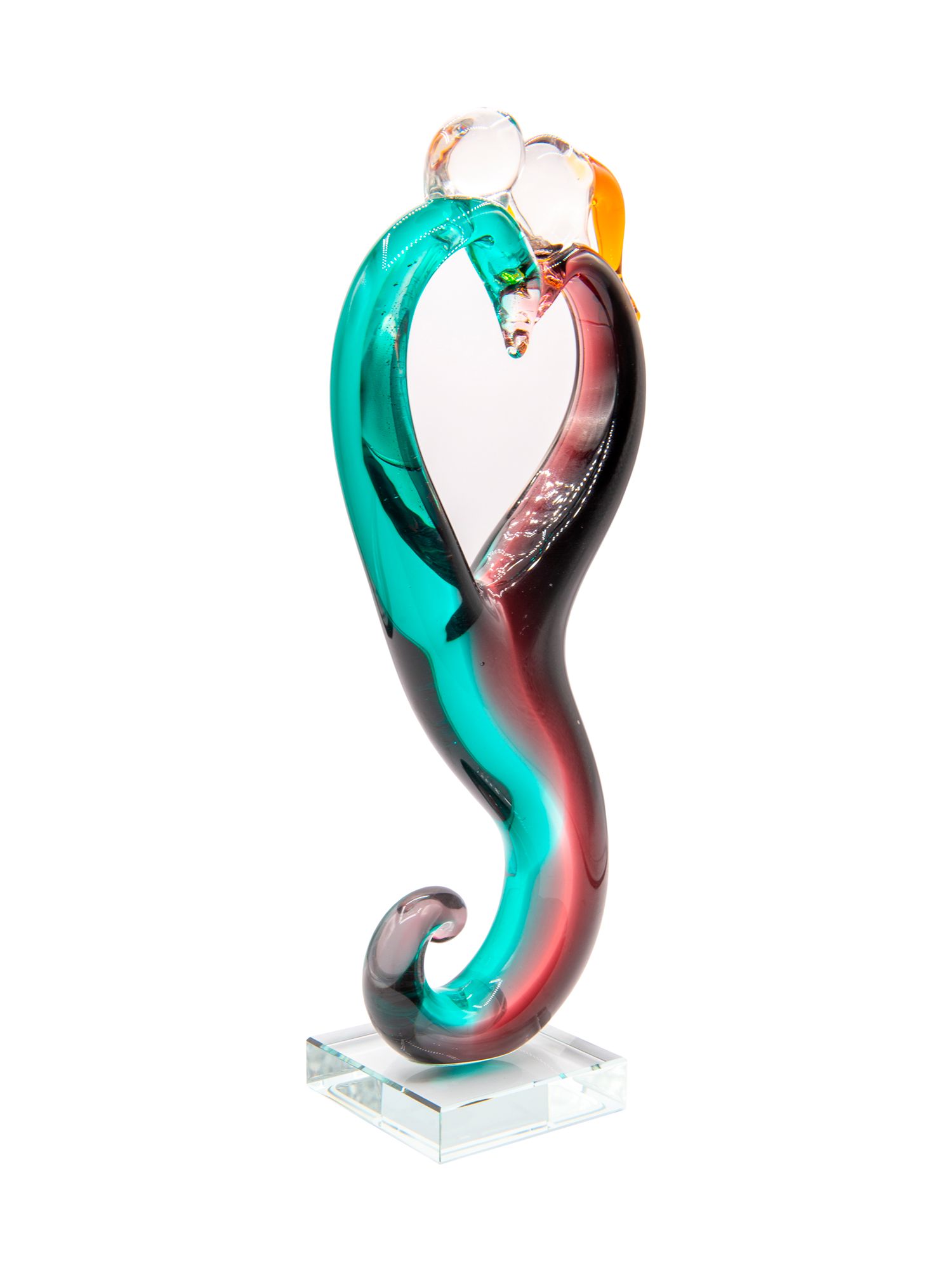 Image 5 Dale Tiffany 12.5" Tall Unity Heart Handcrafted Art Glass Figurine more views