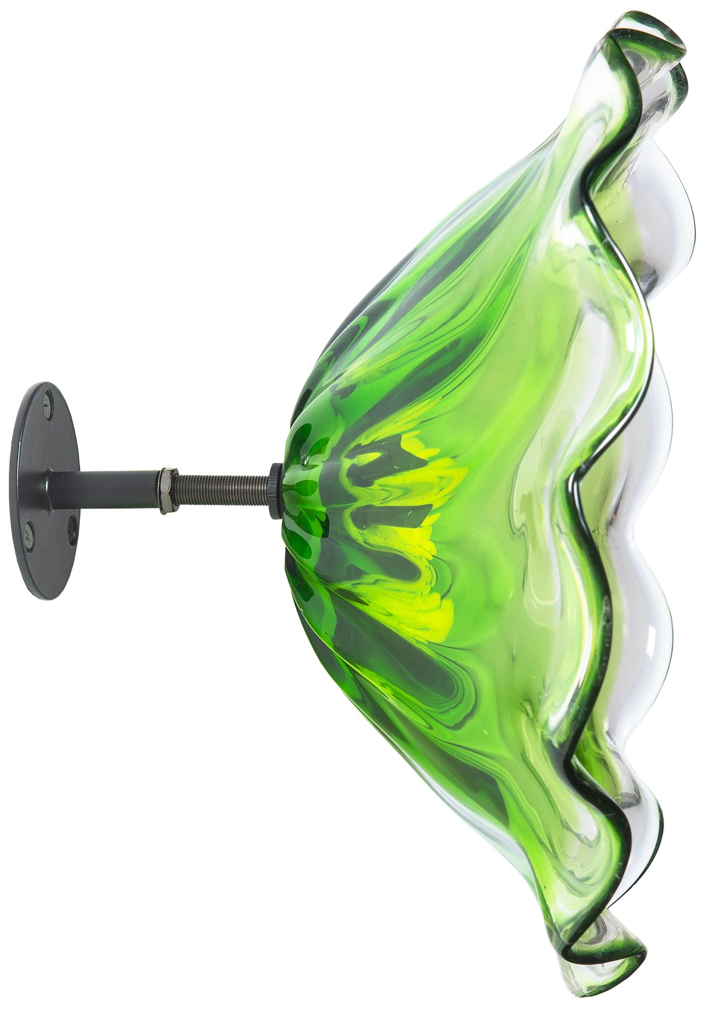 Image 4 Dale Tiffany 12" Fiore Bloom Green Hand Blown Art Glass Wall Decor more views