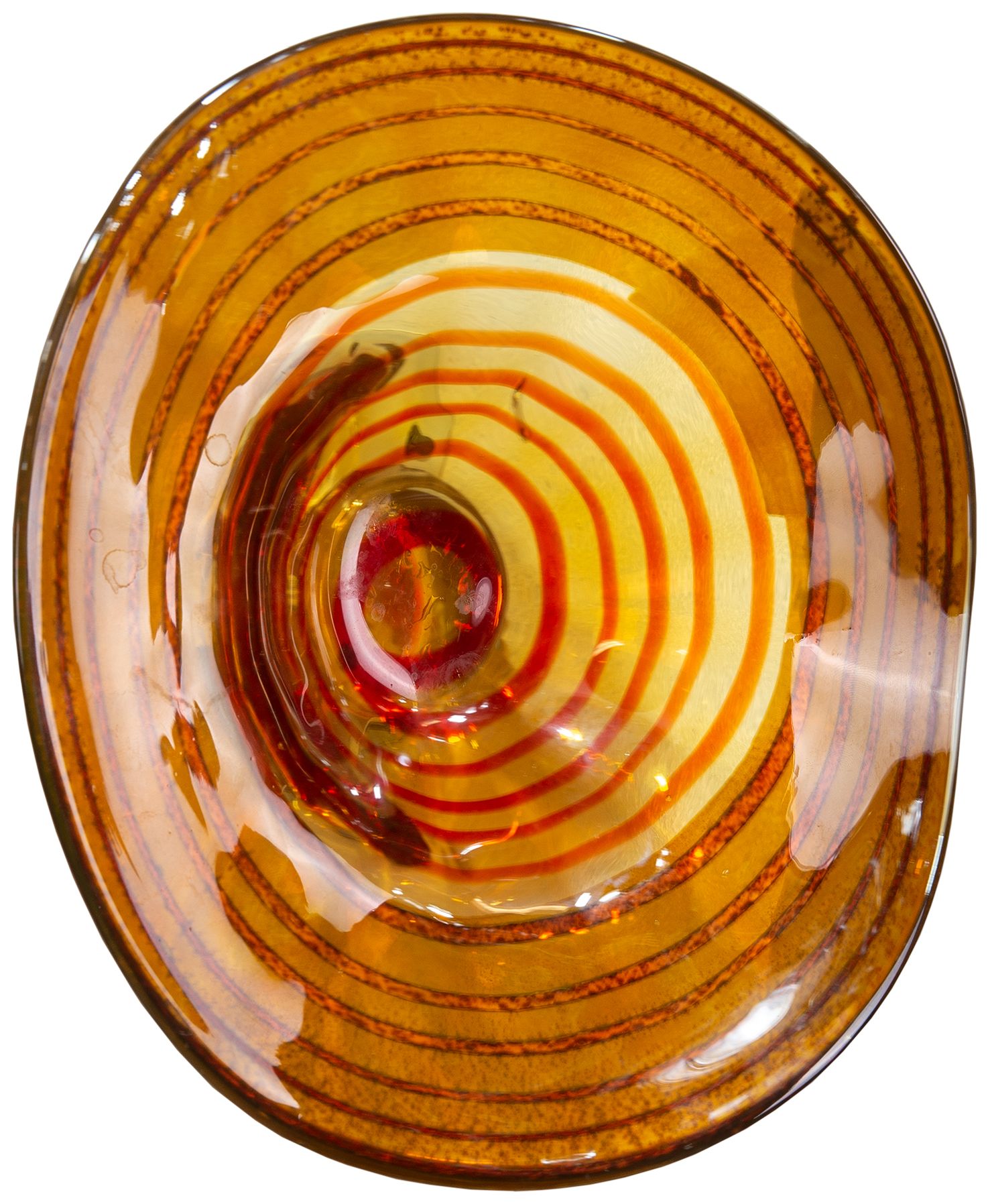 Image 4 Dale Tiffany 12" Handover Amber Hand Blown Art Glass Wall Decor more views