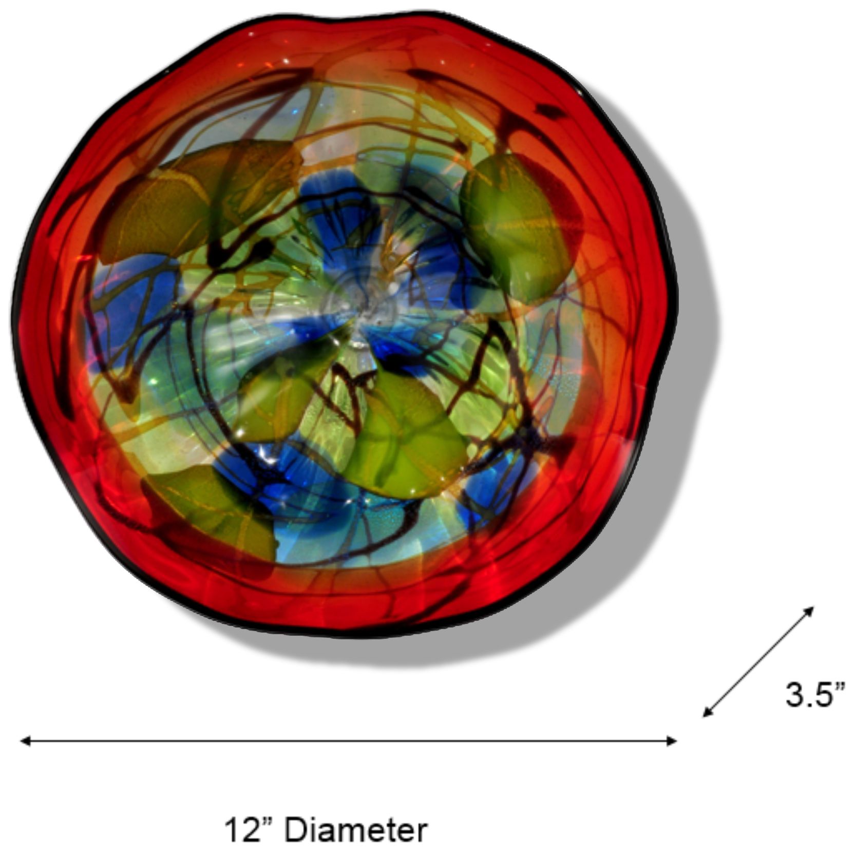 Image 4 Dale Tiffany 12" Hankley Hand Blown Art more views