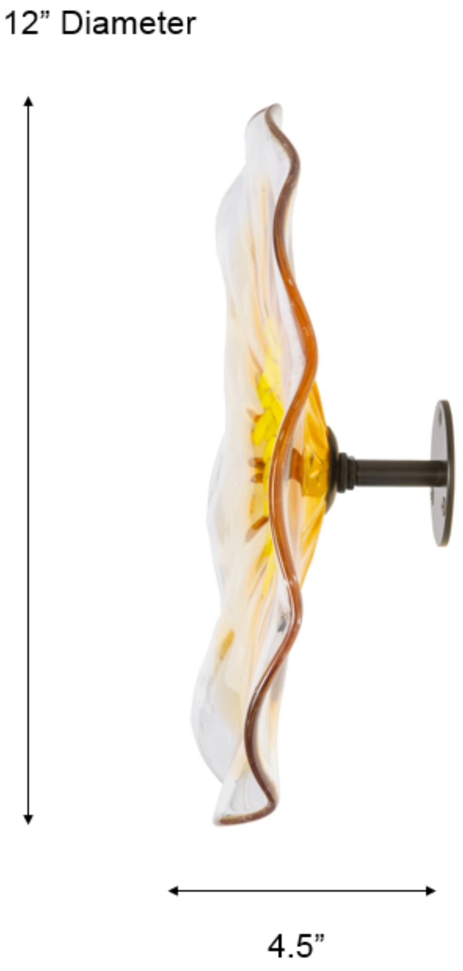 Image 3 Dale Tiffany 12" Ribera Hand Blown Art G more views